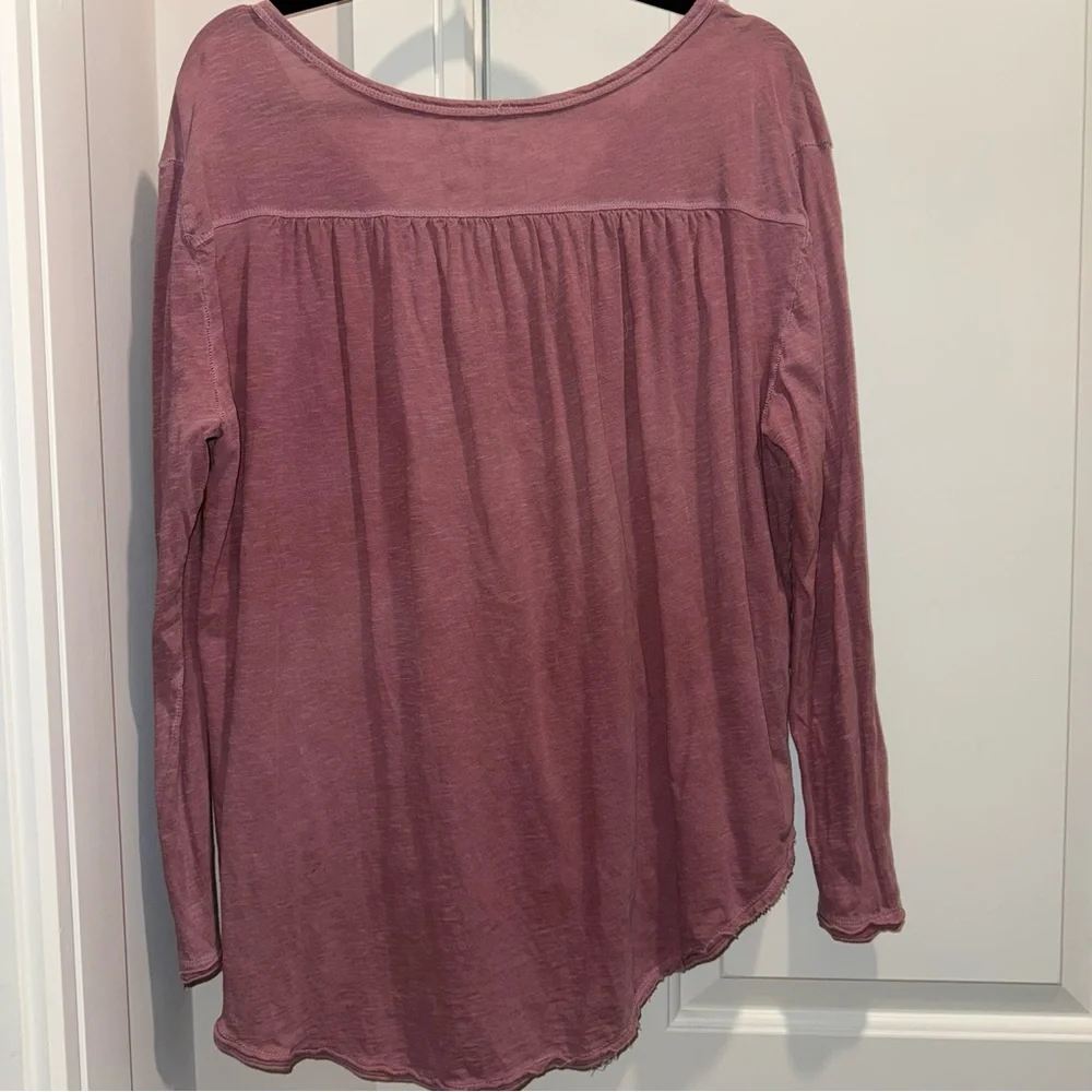 We The Free Dusty Rose Long Sleeve Top - Picture 2 of 3